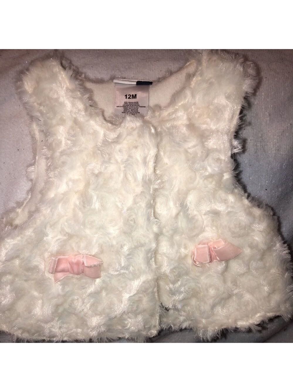NWOT Girls 12M Vitamins Kids Faux Fur Vest